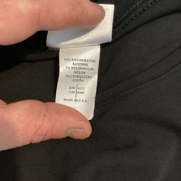 Eileen Fisher Black Short Sleeve Scoop Neck Stretch Mini Dress L - Picture 7 of 7